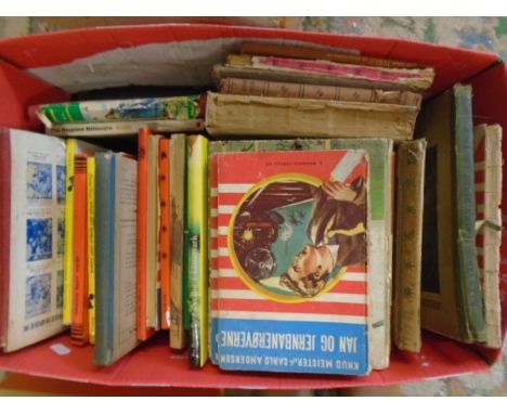 A box of vintage books