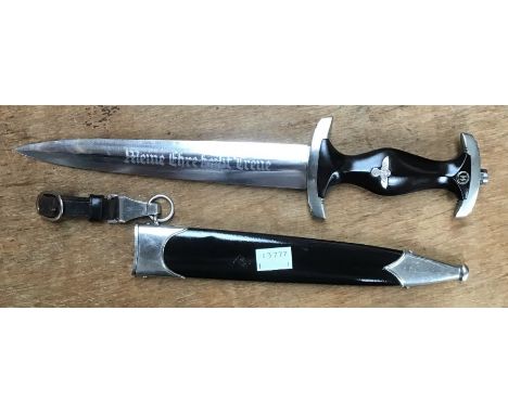 SS Dress Dagger with Scabbard & belt suspension fastening.