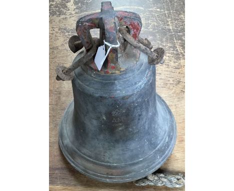 RAF Battle of Britain 1940 Scramble Bell with small type engraved Air Ministry AM & Crown and the date 1940. Bell is complete