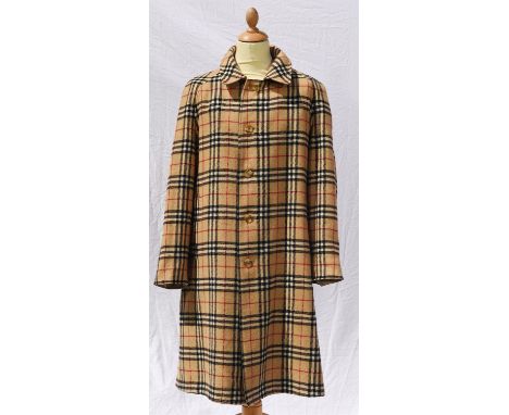 BURBERRY 1980's rare nova check reversible wool overcoat Condition Report:  Good condition may benefit from dry cleaning.Shou