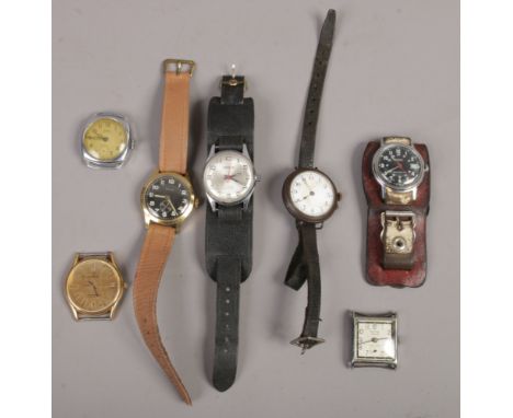A quantity of mostly vintage wristwatches, some manual including Omega Seamaster quartz, Timex, Chronostar etc.