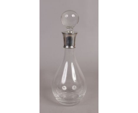 A silver topped decanter by Carrs of Sheffield, assayed Sheffield 2004.