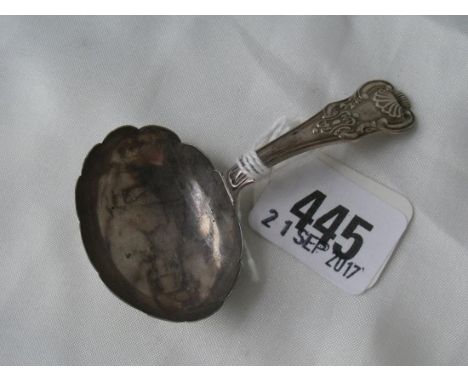 Kings hour glass pattern Georgian caddy  spoon Birm 1809 by IT 8g      