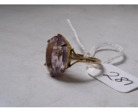 9ct amethyst dress ring approx size 'N'    