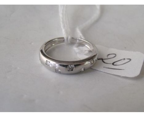  9ct white gold diamond set half eternity ring approx  size 'L'         