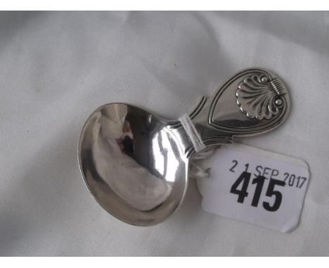 Heavy Georgian caddy spoon with heart shaped shell  terminal Birm 1882 by JW  24g     