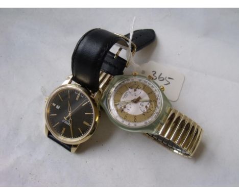 Gents Swatch wrist watch also a Tissot example   