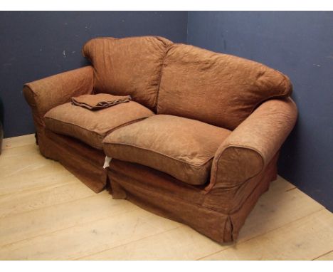 Brown loose covered sofa 190 W X 93 D cm 