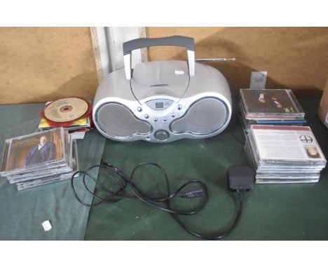 A Hitachi CD Player with Assorted CDs to include Alexander Armstrong Etc 