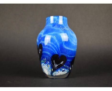 A Caithness Glass Vase, Cadenza, Designed by Collin Terris, 16cm high 