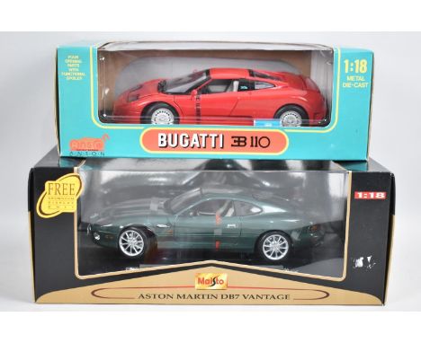 A Boxed Maisto Aston Martin DB7 Vantage and a Boxed Anson Bugatti