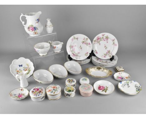A Collection of Ceramics to Comprise Set of Nine Haviland &amp; Co. Limoges Porcelain Floral Decorated Side Plates, Various c