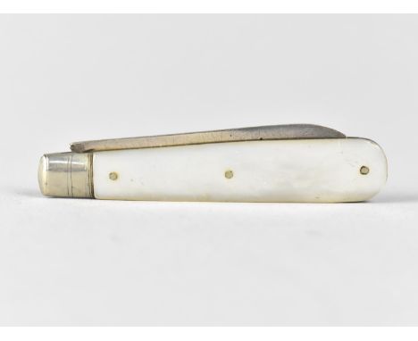 A Silver Bladed and Mother of Pearl Handled Fruit Knife 