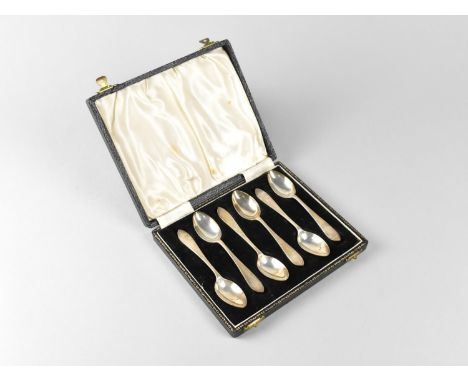 A Cased Set of Six Silver Teaspoons by P M &amp; Co, Birmingham Hallmark 