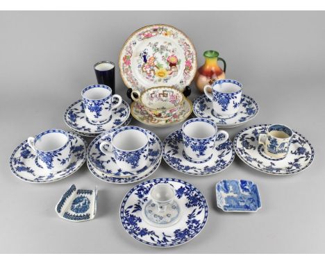 A Collection of Various 19th/20th Century Ceramics to Comprise W. H. Robinson Baltimore China 'Delph' Cups and Side Plates, E