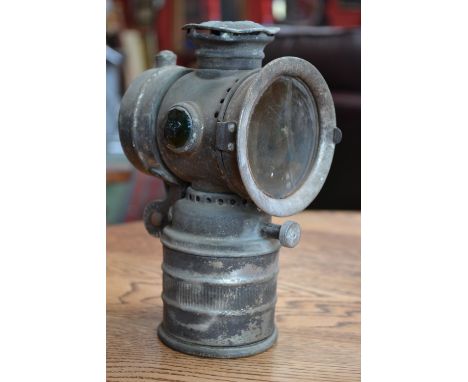 A Vitaphase carbide acetylene lamp, c.1900