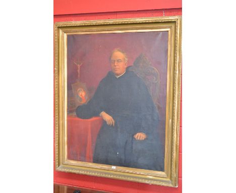 F Foran (Irish early 20th century)
Portrait of F.R.N. Landy O.S.A
signed, dated, 1909, oil on canvas, 128cm x 111.5cm