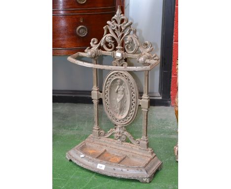 A Victorian cast iron stick stand