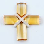 Citrin Kreuz 4 Stk. 16.31 ct.