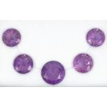 Edelstein Set 5 Stck. Amethyst zu 95.67 ct.. fuer Collier