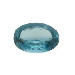 Topas oval facettetiert 53.35 ct Breite: 18.75 mm Laenge: 27.48 mmHoehe: 12.93 mm