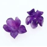 2 Amethyst Blueten 10.16 ct.