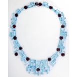 Edelstein Set Aquamarin/Rhodolith
