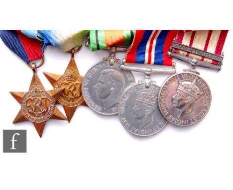 A World War Two medal group 39-45 and Atlantic (France and Germany Clasp) Stars, Defence, British War and Navel General Servi