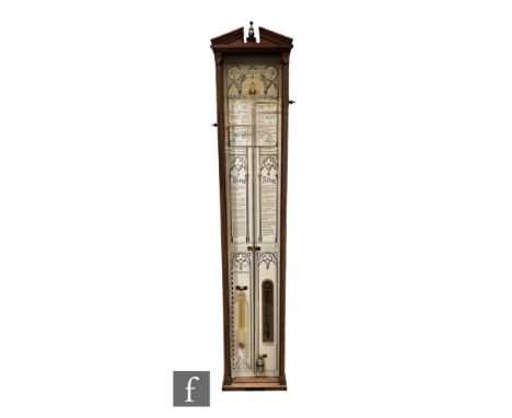 A late 20th Century mahogany cased Admiral Fitzroy barometer, height 104cm. 