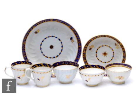 A collection of late 19th Century Chamberlains Worcester tea and tablewares to include coffee cups, tea bowls and saucers all