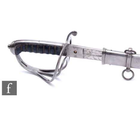 An early 19th Century 1821 pattern Light Cavalry sword, the 90cm blade with presentation inscription 'Presented by The Earl o