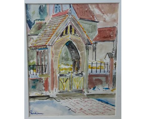 * GRAHAM MURRAY (SCOTTISH 1907 - 1987), STUDY OF A GATE mixed media on paper, signedmounted, framed and under glassoverall si