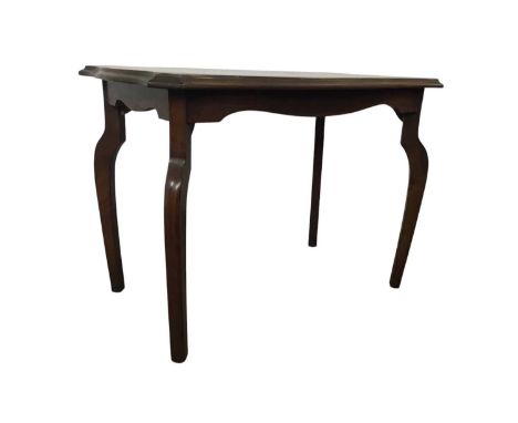 TWO MAHOGANY OCCASIONAL TABLES, along with folding card tablethe larger occasional table 75cm wideQty: 3