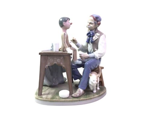 LLADRO FIGURE OF THE PUPPET PAINTER, stamped mark23cm high