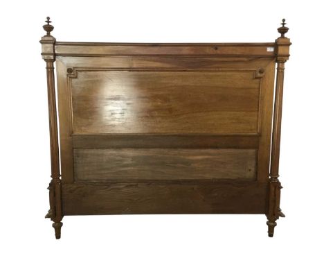 VICTORIAN MAHOGANY BEDSTEAD, with turned finialsdouble bed sizeDoes not have planks to support a mattress.  Further images no