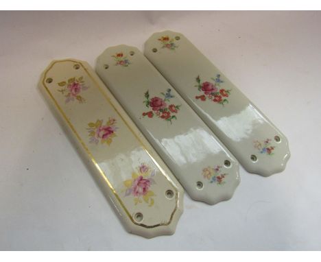 Three 19th Century ceramic finger plates