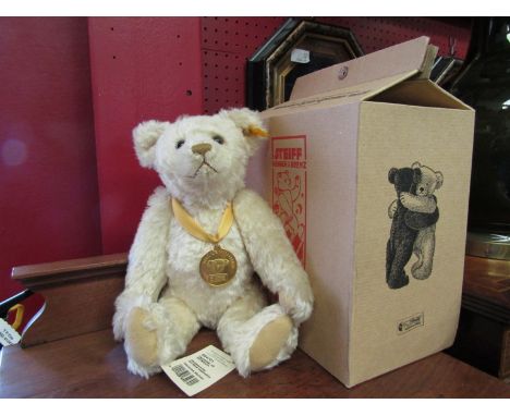 A boxed Steiff Millenium Bear, with certificate and box
