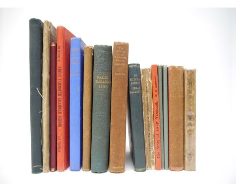 A collection of Great Yarmouth related works, including Frederick Danby Palmer, 4 titles: 'Visit of the Incorporated Law Soci