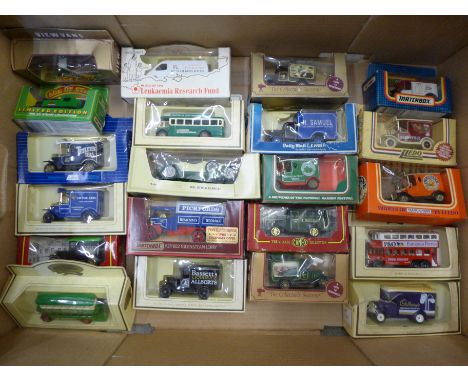 A collection of Corgi, Lledo and other model vehicles, boxed 