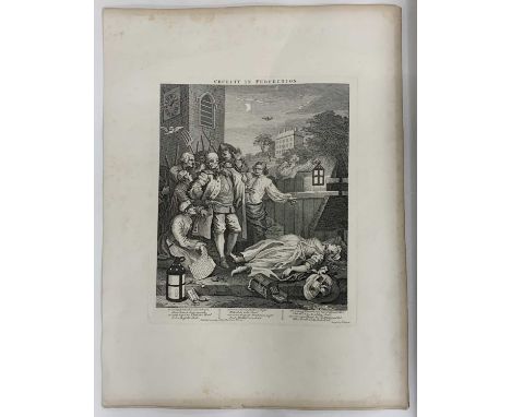 After William Hogarth (1697-1764), The Four Stages of Cruelty: "The First Stage of Cruelty", "The Second Stage of Cruelty", "