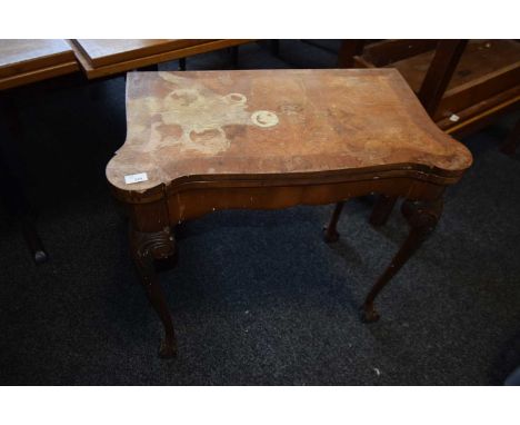 Vintage fold top card table