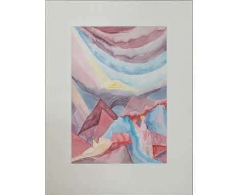 Baumann, E. (um 1998) Ohne Titel. Aquarell, li. u. sign. "E. Baumann" und dat. (19)98. PP.-Ausschnitt 63x 44,5 cm. R.