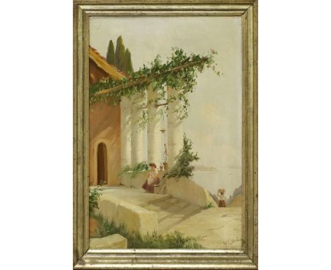 Lund, Hans An der Amalfiküste. Öl/Lwd. (Kratzer), re. u. sign. 44,5x 32 cm. R.