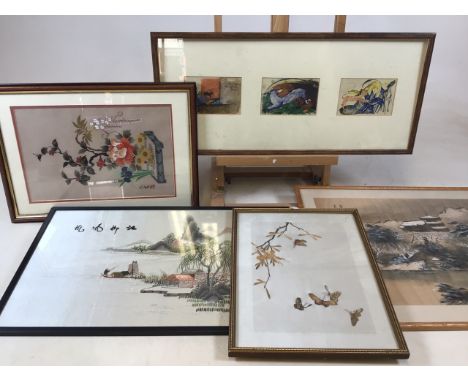 A collection of oriental works of art. Needle works and more. 