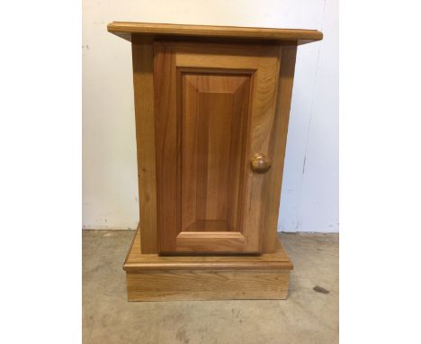 A modern pine pot cupboard with interior shelf. W:44cm x D:36cm x H:67cm