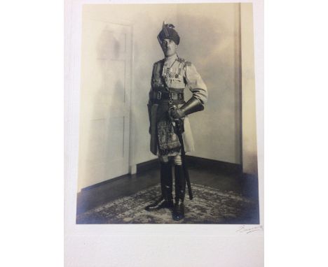 A photographic portrait by Alexander Bassano ltd London of Colonel H G Grace, Indian army 1953 Brockenhurst. Signed Bassano i