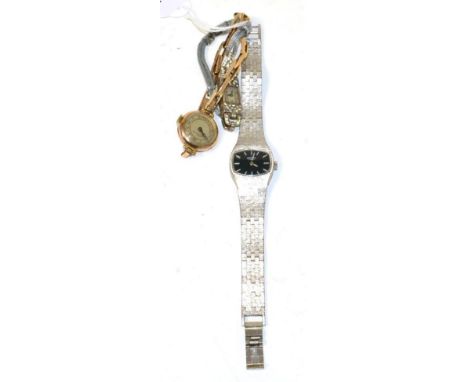 A lady's 9ct gold wristwatch signed Albion, Rotary wristwatch and an Art Deco lady's wristwatch 