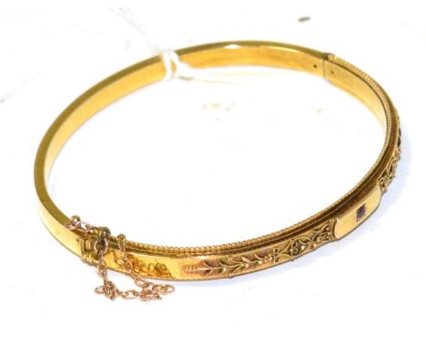 A 15ct gold Victorian bangle