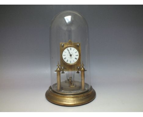 A GERSON WINTERMANTEL &amp; CIE BRASS TORSION CLOCK FOR RESTORATION, stamped G.W. &amp; Cie, 604 R on the back plate, the 2" 