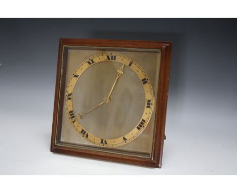 A FRAMED EASEL BACKED FRENCH STRUT CLOCK, W 23 cm
